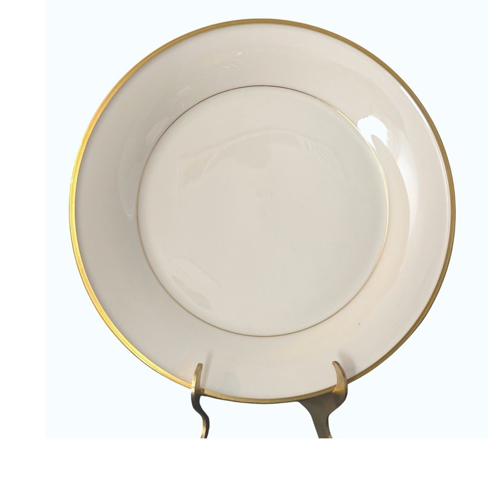 NEW Lenox Eternal Dinner Plates Set of 2 Ivory Gold Trim Dimension Collection